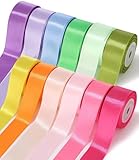 Satinband Bänder, 12 Farben 25mmX10m Breit Geschenkband Schleifenband für...