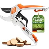 GARTENPAUL Ratsche 2.0 mit Schärfer, Hybrid Ratsche & Gartenschere, Profi...