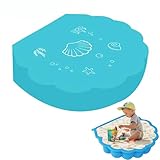 Blau Sandmuschel Abdeckung, Wasserdicht und Winddicht Sandabdeckung, Abdeckplane...