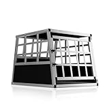 CADOCA® Hundetransportbox Aluminium Hundebox Kofferraum robust verschließbar...