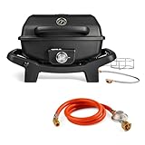 BURNHARD 1-Brenner Gasgrill WAYNE JR. 3,6 kW – Tragbarer Balkongrill -...