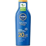 NIVEA SUN Schutz & Pflege Sonnenmilch LSF 20 (250 ml), Sonnencreme für 48h...