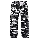 iCKER Herren Cargo Hose Camouflage Hose militär Casual Outdoor Arbeitshose...
