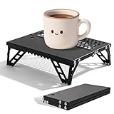VEGOATY 26.3×20×6.7cm Camping Tisch Klappbar: Ultraleicht Aluminium Faltbarer...