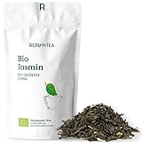 BIO GRÜNER TEE JASMIN 100g (50 Tassen) | China Jasmintee Lose in Bio-Qualität...