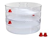 BIONATURE Sprossenmaschine - Sprossenschale, Modern, Transparent, 20.5 x 20.5 x...