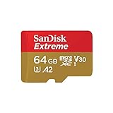 SanDisk Extreme microSDXC UHS-I Speicherkarte 64 GB + Adapter (Für Smartphones,...