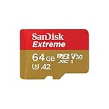 SanDisk Extreme microSDXC UHS-I Speicherkarte 64 GB + Adapter (Für Smartphones,...