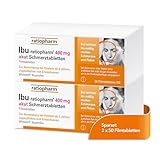 Ibu-ratiopharm® 400 mg akut Schmerztabletten im Sparset 2 x 50 Filmtabletten:...