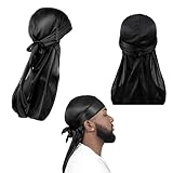 2 Stücke Durag, Durag Men, Durag Langem Schwanz Kopftuch Herren, Silk Bandana...