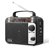 Audiocrazy UKW FM/AM/SW1-2 Radio Tragbares Radios Weltempfänger Radio mit...