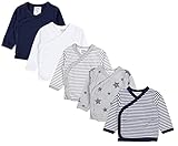 TupTam Baby Jungen Langarm Wickelshirt Baumwolle 5er Set, Farbe: Mehrfarbig 8,...