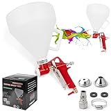 UVVRUR Trichterpistole 6L Lackierpistole Spritzpistole Sprühpistole mit 3...