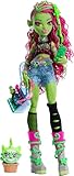 Monster High Venus McFlytrap-Puppe mit Pflanzenmonstertier Katze Chewlian und...