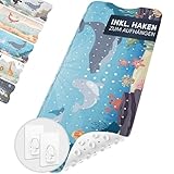 avakido® Badewannenmatte Kinder rutschfest - Inklusive 2 Haken zum Aufhängen -...