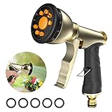 Garten Handbrause Wasserspritze, 100% Robustes Metallgehäuse, mit Einstellbarem...