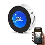 Gasmelder WLAN, Gaswarnmelder für Erdgas/Flaschengas/Kohlegas, Gaswarner mit...