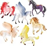 Doyomtoy Pferde Spielfigur Einhorn Figur Regenbogeneinhorn Mythische Pegasus...