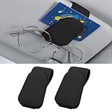 Heshebuy 2 Stück Brillenhalter für Auto Sonnenblende, Brillenhalter für Auto,...