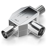 deleyCON Antennen-Verteiler T-Kupplung Zweigeräte-Verteiler für TV/T-Adapter...