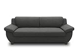 DOMO. collection 3 Sitzer, Sofa, 3er Couch, Garnitur, 3-2-1, anthrazit, 207 cm
