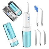 GEEDIAR Munddusche Testsieger Reise, Water Flosser Zahnzwischenraumreiniger mit...