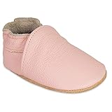 HMIYA Weiche Leder Krabbelschuhe Babyschuhe Lauflernschuhe mit Wildledersohlen...