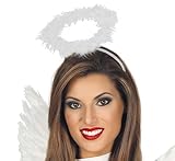 FIESTAS GUIRCA | Weißer Engel Haarreif mit Heiligenschein (Einheitsgröße) -...