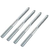 10 Stück Stockschrauben M10, M10 x 200mm Schraubstifte Kohlenstoffstahl...