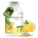 Bromelain hochdosiert, 5.000 FIP – 120 vegane Kapseln 500mg, hohe...