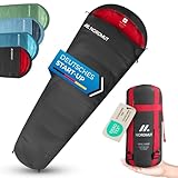 NORDMUT® Schlafsack Erwachsene – kleines Packmaß & ultraleicht (900/1500g)...