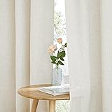 PONY DANCE Wohnzimmer Vorhänge Leinen Boho Ösenvorhang 2er Set H 245 x B 140...