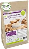 Vita2You Bio Ashwagandha Pulver 500g - 100% Bio Qualität - indischer Ginseng-...