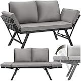 tectake® Rattan Loungesofa und Sonnenliege, Gartenmöbel, Lounge Möbel...