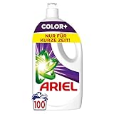 Ariel Flüssigwaschmittel, 100 Waschladungen Color+ Waschmittel, Kraftvolle...