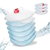 Relaxdays Faltkanister 4er Set, 10 Liter, faltbare Wasserkanister mit Hahn,...