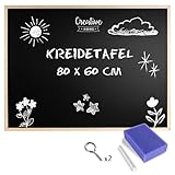 Creative Home 80 x 60 cm Kreidetafel Große Schwarz Blackboard | Tafel...