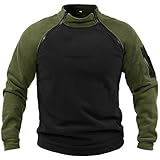 Fleecepullover Herren Militär Outdoor Fleecejacke Warme Tactical Combat Fleece...