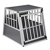 EUGAD Hundetransportbox Alu Hundebox für Hunde Katzen 65x85x71cm,...