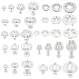 33 Stück Fondant Ausstecher Set, Keksausstecher Set mit Auswerfer, Stempel...