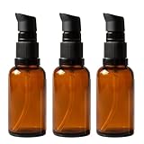 TUPANDY 3 x 100 ml Braunglasflaschen, leer, nachfüllbar, für Kosmetik,...