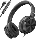 Cowyawn USB-C-Kopfhörer kabelgebunden, Over-Ear-Kopfhörer mit Mikrofon,...