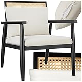 tectake® Lounge Sessel, Stuhl mit Wiener Geflecht Dekoration, Cocktailsessel...