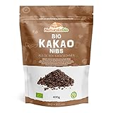 Roh Kakao Nibs Bio 400g. Organic Raw Cacao Nibs. Rohkost, natürlich und rein....