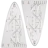 2 Stück Parabelschablone Mathe, Schablone Einheitsparabel Mit Sinus/Kosinus,...