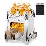 Lixada Campingkocher Holzofen Mini Holzvergaser Faltbar Tragbar Kompakt Hobo...