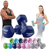 Miweba Sports Neopren Hantelset NKH100 | 𝐏𝐫𝐨𝐟𝐢 Hantel - Hexagon...