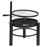 BBQ-Toro Feuerschale mit Grillrost Ø 50 cm | Höhenverstellbarer Grillrost,...