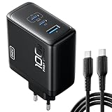 INIU 100W USB C Ladegerät, Laptop Schnellladegerät mit USB C Kabel, GaN 3-Port...