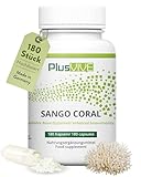 Plusvive Sango Koralle 180 Kapseln – hochdosiert mit 1100 mg Sango Koralle pro...